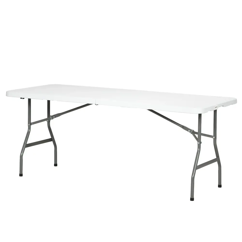 Campingbord Fällbart Bord Vit av HDPE 180 x 75 x 73 Cm