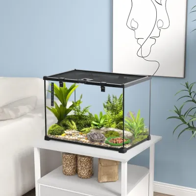 Glasterrarium för Reptiler Rymlig 50 x 30 x 35 Cm
