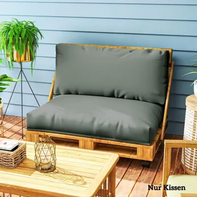 Palldynor 2-Pack Sitt- och Ryggdyna 120 X 80 cm, Mörkgrå