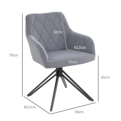 Matsalsstol Stoppad Stol med Armstöd 58 x 60,5 x 79 cm