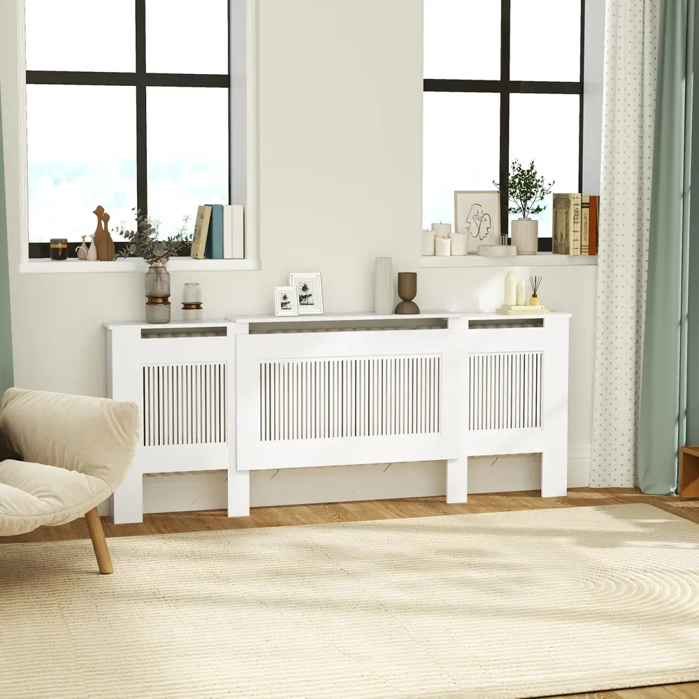 Justerbart Elementskydd med Hylla 125-201 x 19 x 81,5 cm