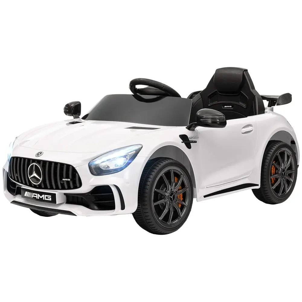 Elbil för Barn Mercedes-Benz AMG GTR 12V Vit