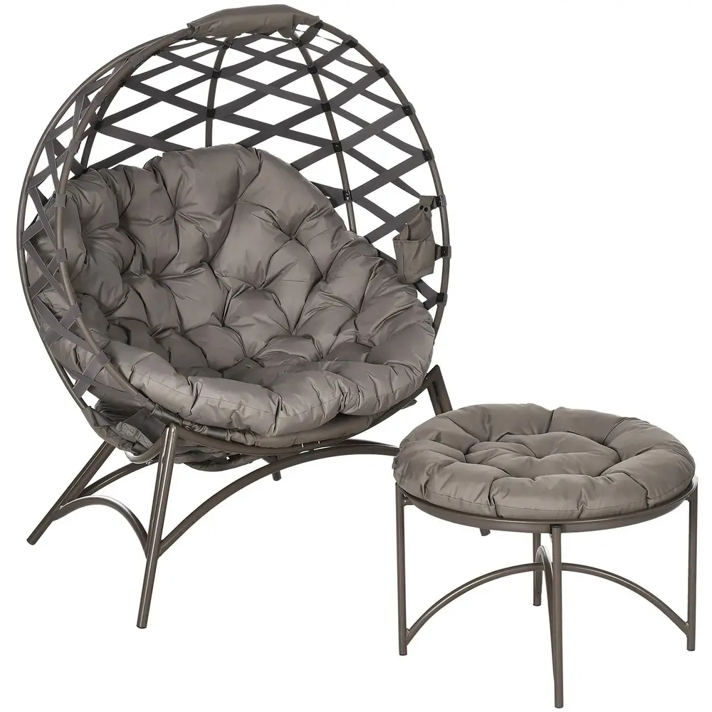 Hopfällbara Trädgårdsstolar 2-Pack 118 x 75 x 142 Cm