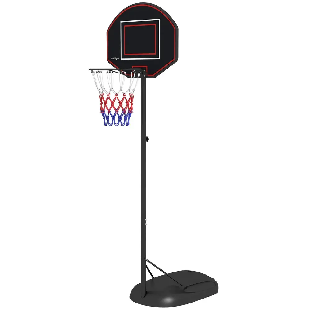 Basketkorg Basketstativ Svart av Stål 221-282 Cm