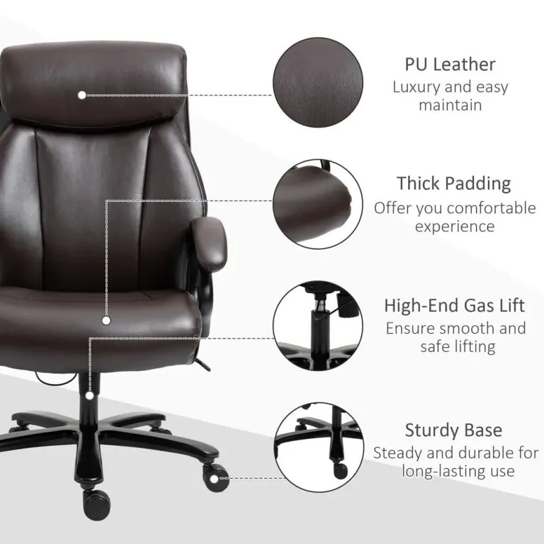 Ergonomisk Gamingstol Kontorsstol med Massage & Värme
