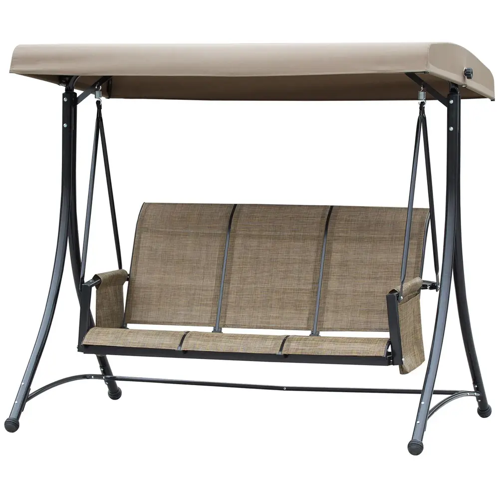 Hammock Trädgårdsgunga 3-Sits Brun 196 x 128 x 172 Cm