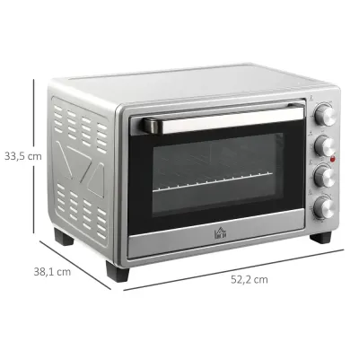 Miniugn 32 l med Bakplåt & Timer 1600 w Silver