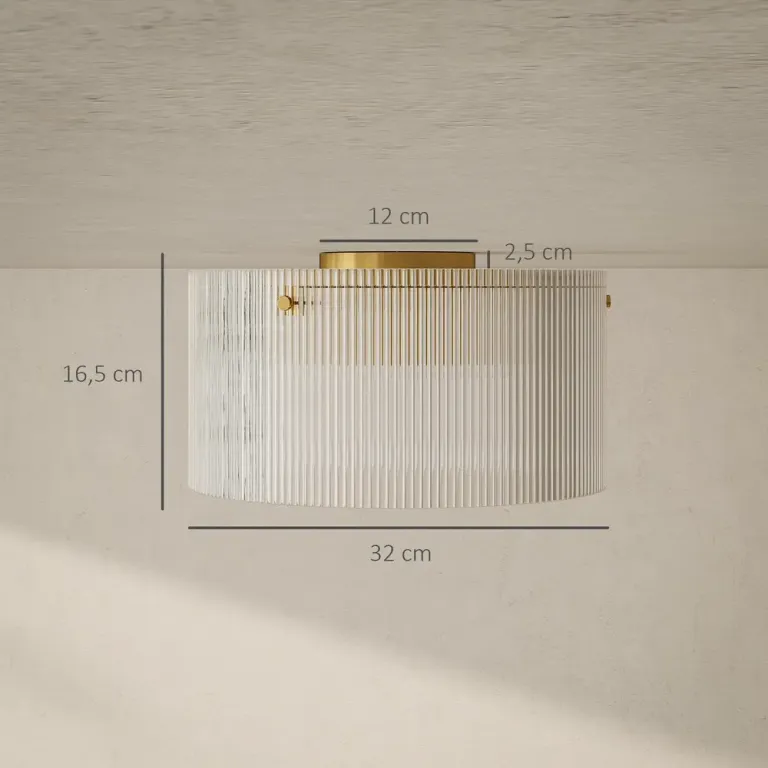 Taklampa med Akrylskärm för LED- och Halogenlampor