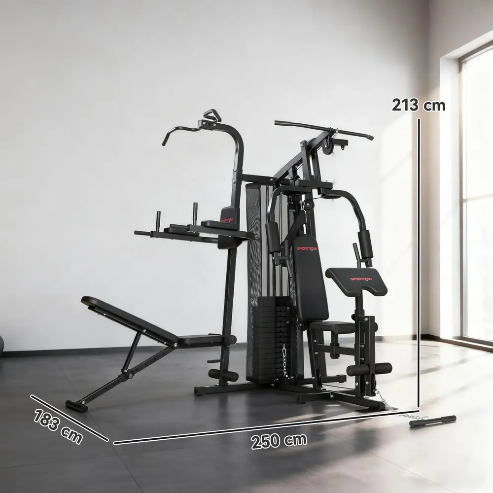 Multigym Hemmagym Multifunktionell Svart Stål